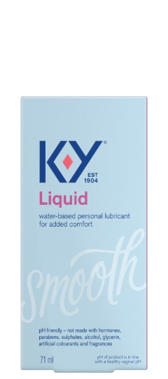 The front of K-Y Lubricant - Liquid box