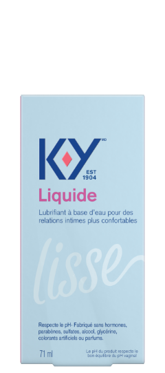 Avant d’un emballage de lubrifiant K-Y — Liquide