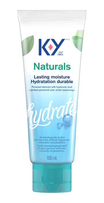 A bottle of K-Y® Lubricant - Naturals® Moisture+ Intimate Gel