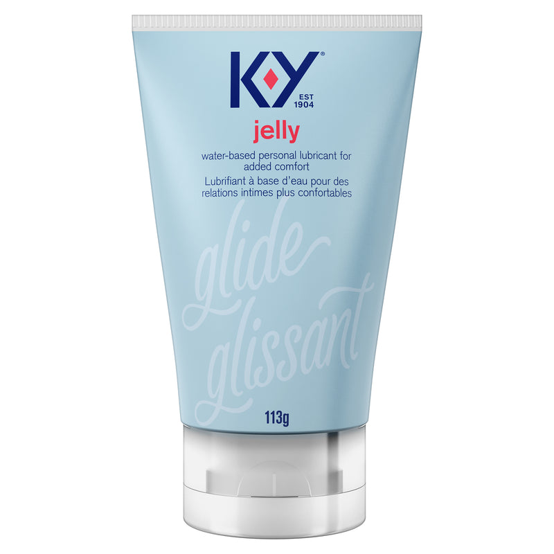 Front of K-Y Lubricant - Gel 113 g bottle/Avant d’un flacon de lubrifiant K-Y — Gel (113 g)