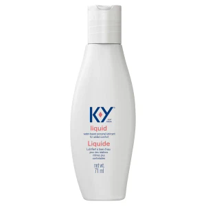 Front of K-Y Lubricant - Liquid bottle/Avant d’un flacon de lubrifiant K-Y — Liquide