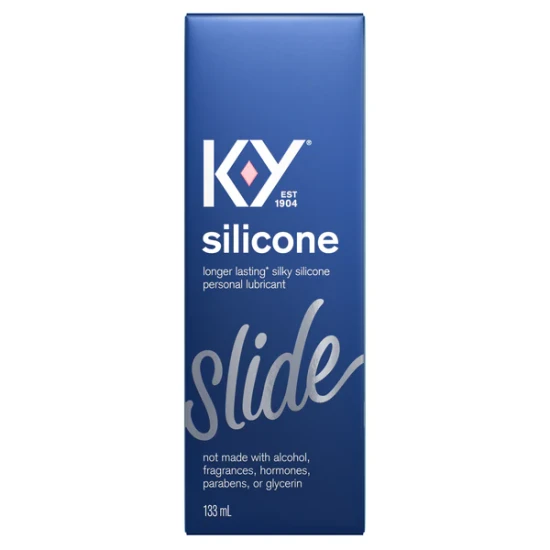 Front of K-Y Lubricant - Silicone box /Avant d’une boîte de lubrifiant K-Y — Silicone